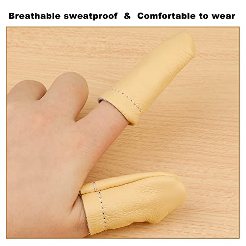 2 Pairs Leather Finger Protector Leather Thimble