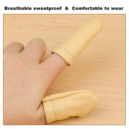 2 Pairs Leather Finger Protector Leather Thimble