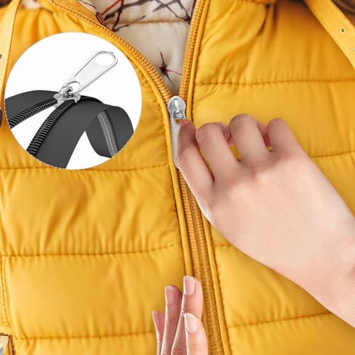 25Pcs Silver Zipper Repair Kit Zippers Replacement 3# Zipper Pull Rescue Kit for Clothing Jackets Purses Luggage Backpacks (25 Count)