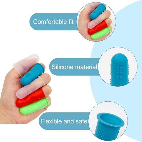 12 Pcs Silicone Hot Glue Gun Finger Caps (12 Count)