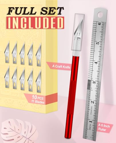 Hobby Knife Set with 10 Extra #11 Blades (11 Count)