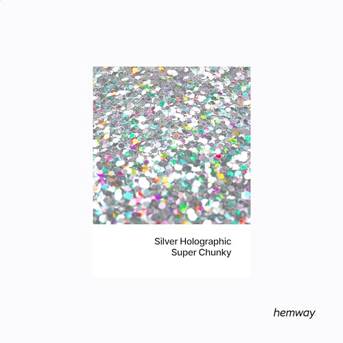 Resin Glitter Silver Holographic 100g Super Chunky (3.5 Ounce)