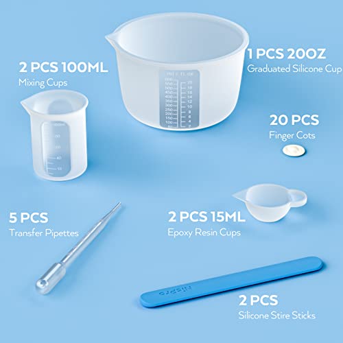 Large Silicone Resin Measuring Cups Tool Kit (20 Fl Oz)