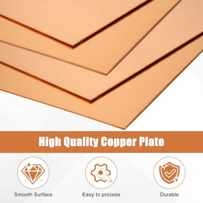 Pure Copper Sheet 12”x 12”x 0.03”