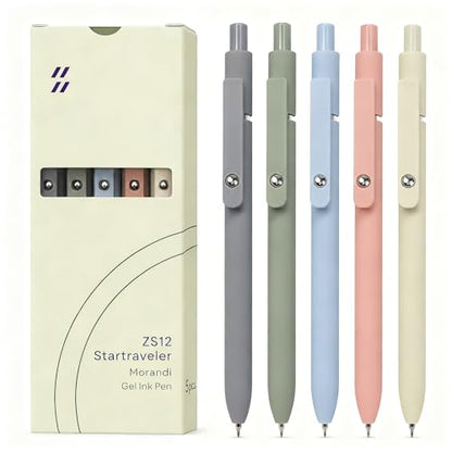 Gel Pens 5pcs 0.5mm Quick Dry Black Ink Fine Point Pens (5 Count)