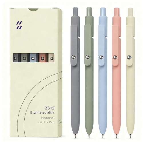 Gel Pens 5pcs 0.5mm Quick Dry Black Ink Fine Point Pens (5 Count)