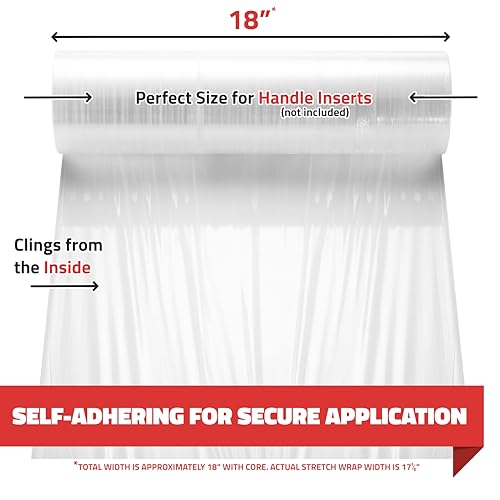 80 Pack Stretch Wrap 18 Inch 80 Gauge Shrink Wrap (1100 Sq Ft)