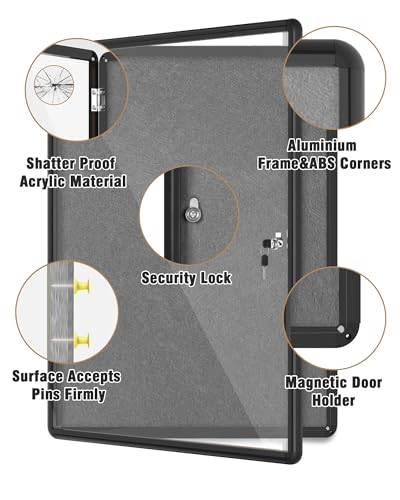 38"x28" Enclosed Bulletin Board