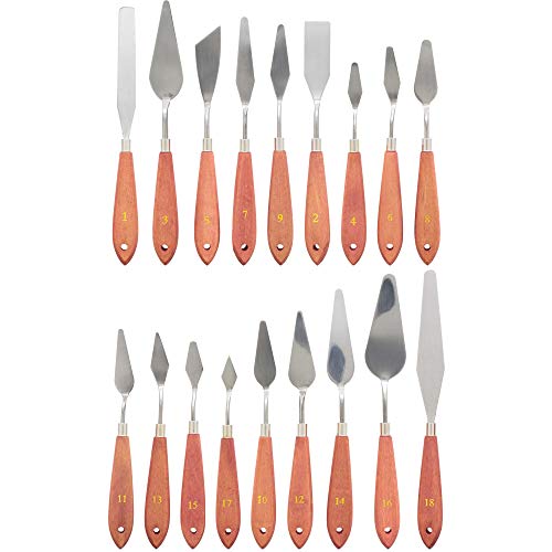 18 Piece Stainless Steel Palette Knife Set (18 Count)