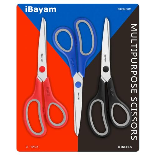 8.5" Household Scissors All Purpose 3 Pack (3 Count)