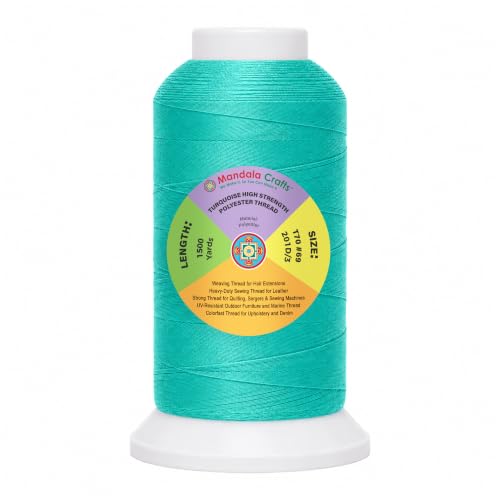 Turquoise Tex 70 Polyester Heavy Duty Thread for Upholstery