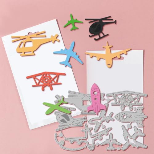 Airplane Cutting Dies for Card Making Hot Air Balloon Cut Die for DIY Scrapbooking Journal Embossing Paper Craft Decor