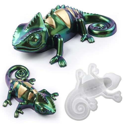 Lizard Animal Cylinder Candle & Resin Mold