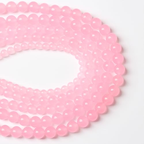 10mm 36pcs Natural Light Pink Chalcedony Stone Beads for Jewelry Making Energy Healing Power Stone DIY Bracelet Necklace Accessories 15"