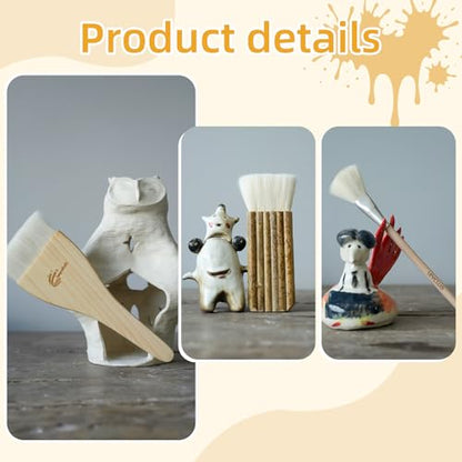 10 Pcs Pottery Glaze Brushes