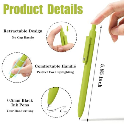 Gel Pens 8 Pack Fine Point Black Ink Smooth Writing Ink Pen