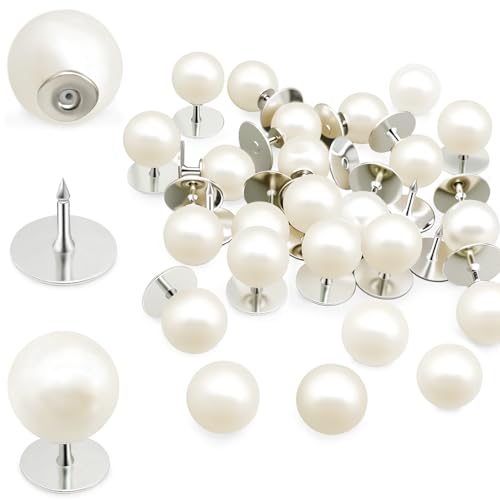 30 Sets Pearl Buttons No Sew Buttons for Clothes (30 Count)