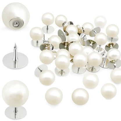 30 Sets Pearl Buttons No Sew Buttons for Clothes (30 Count)