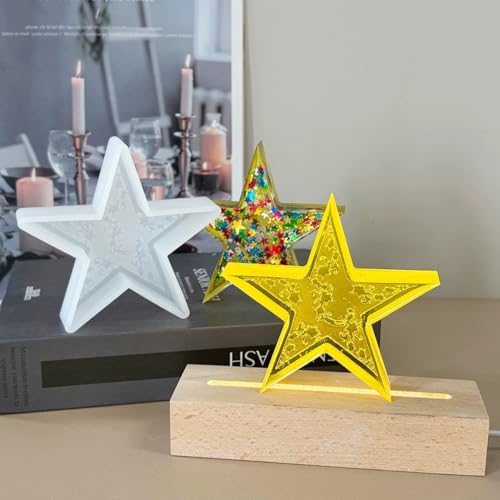 2pcs Star Moon Candle Molds