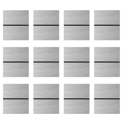 Laser Engraving Blank Silver ABS Double Color Plastic Sheet (12 Count)