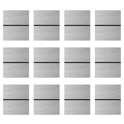 Laser Engraving Blank Silver ABS Double Color Plastic Sheet (12 Count)