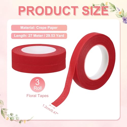 3 Rolls Floral Tapes