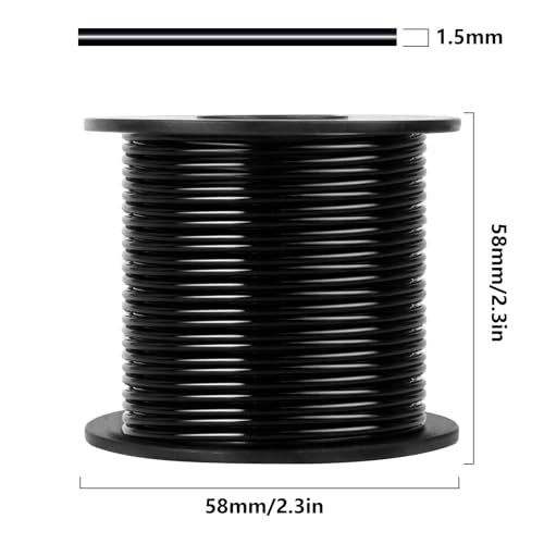 75FT 16 Gauge Bendable Black Aluminum Craft Wire for Jewelry Making Craft (75 Foot)