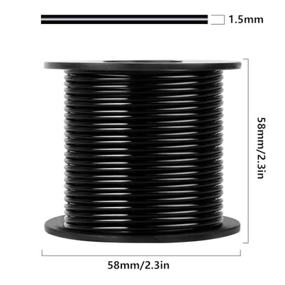 75FT 16 Gauge Bendable Black Aluminum Craft Wire for Jewelry Making Craft (75 Foot)