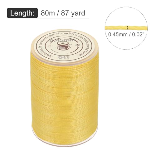 Waxed Cord 0.45mm Waxed Thread 87 Yard Wax String Leather Cord for Bracelet Making