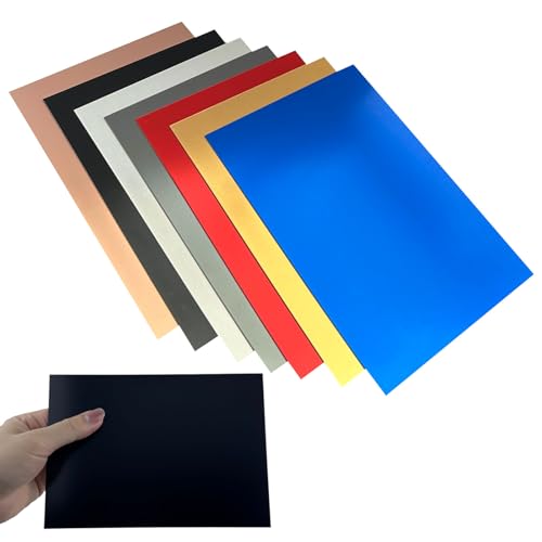 14Pcs Mixed Anodized Aluminum Sheets 5" x 7" x 1