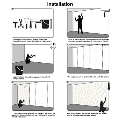 Wall Murals Full of Romantic Leaves and Flower