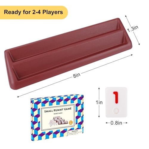 106 Rummy Tiles Set with 4 Double Tile Holders (110 Count)