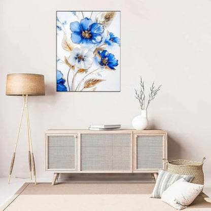Stained Glass Flower Stamped Cross Stitch Kits for Beginners Adults