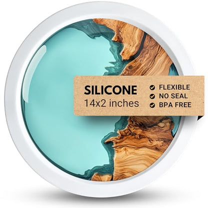 Premium Round Resin Table Silicone Mold 14"x2"