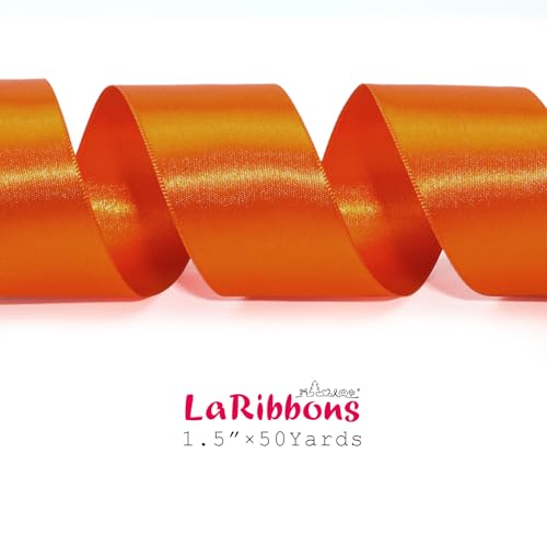 Orange Satin Ribbon 1.5 inch x 50 Yards