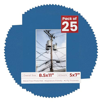 5x7 Mat for 8.5x11 Frame (25 Count)