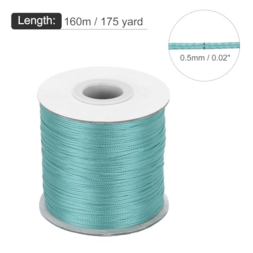 Waxed Cord 0.5mm Waxed Polyester Cord 175 Yard Wax String for Bracelet Making