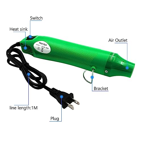 Heat Gun Mini Hot Air Gun for Crafting Embossing Shrink Wrap