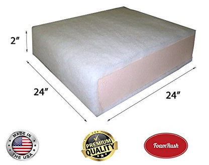 2" x 24" x 24" Seat Cushion Foam with Batting