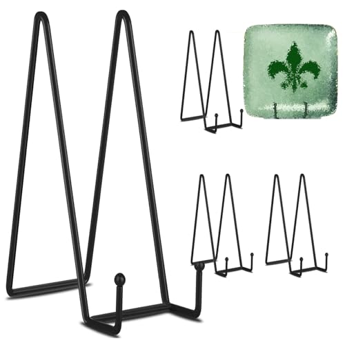 5 Pack 14 Inch Black Picture Stand Large Plate Stand for Display Table Top Easel for Picture