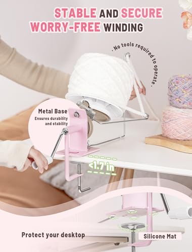 Yarn Winder Ball Winder Large Capacity for Crocheting