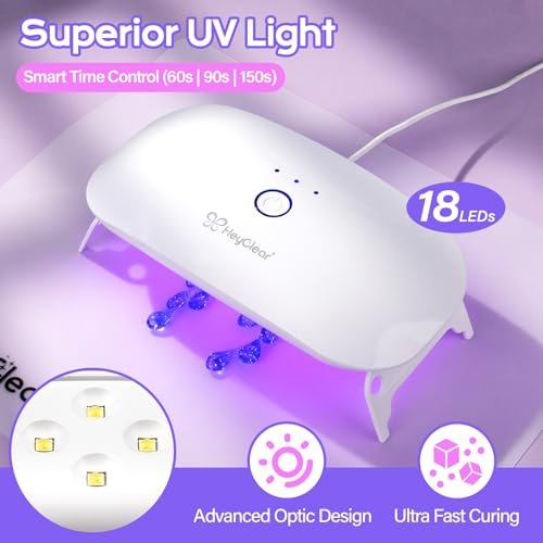 UV Resin Kit Jewelry Making Supplies with 18 LEDs Large UV Light