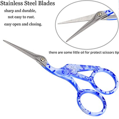 4.5" Crochet Scissors Thread Snips with Protective Case (2 Count)