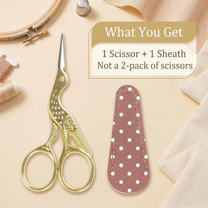3.6inch Little Embroidery Scissors Sharp Stainless Steel Tip Sewing (2 Count)