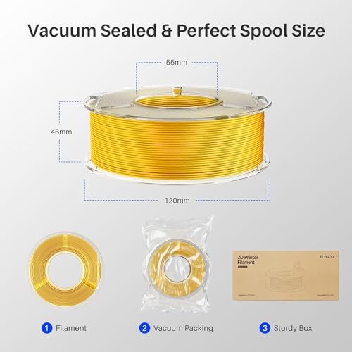 Silk PLA 3D Printer Filament Bundle 1.75mm 4 * 250g Dual Colors (4 Count)