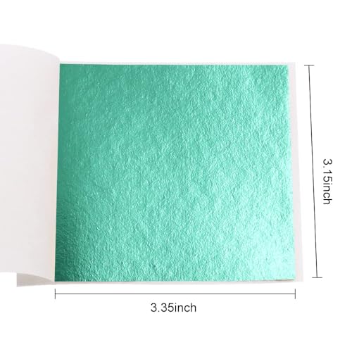 Gold Leaf Sheets 100 PCS Cyan Metal Foil