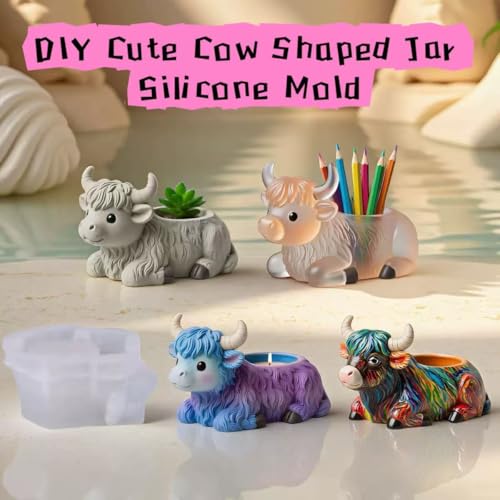 3D Highland Cow Mold for Plaster