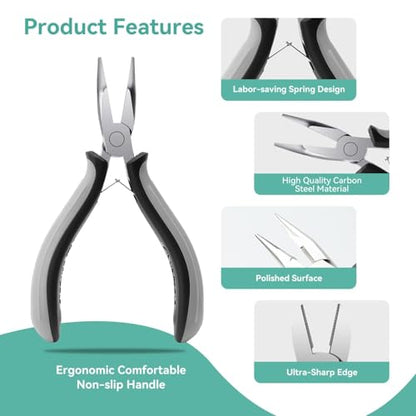 8 Pieces Mini Pliers Set