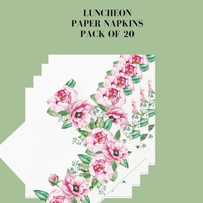 20 ct 13x13 Flowers Paper Luncheon Decoupage Napkins (20 Count)