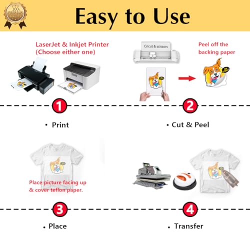 Tru Heat Transfer Paper for Inkjet & Laserjet Printer